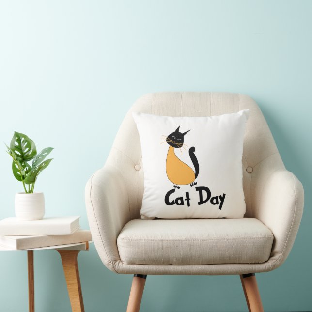 Almofada Dia do Gato Gato (Cadeira)