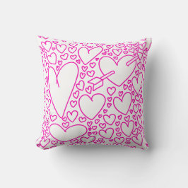 Almofada Dia do Namorados Bonito Doodles