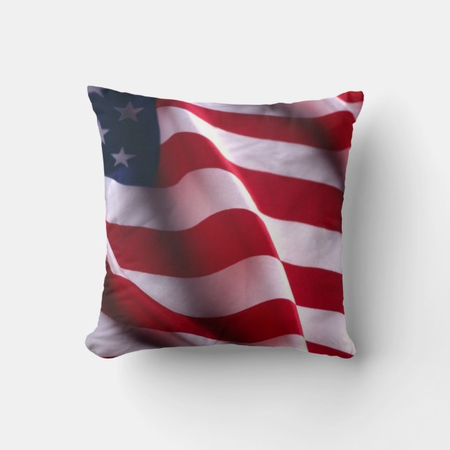 Almofada Dia do Veterano Obrigado, Bandeira Patriótica Amer (Frente)