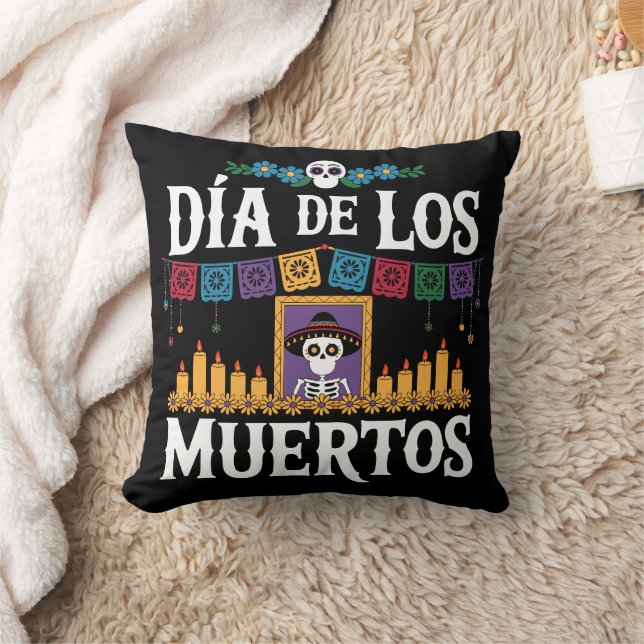Almofada Dia dos Mortos | Día de Los Muertos Sugar Skull (Cobertor)