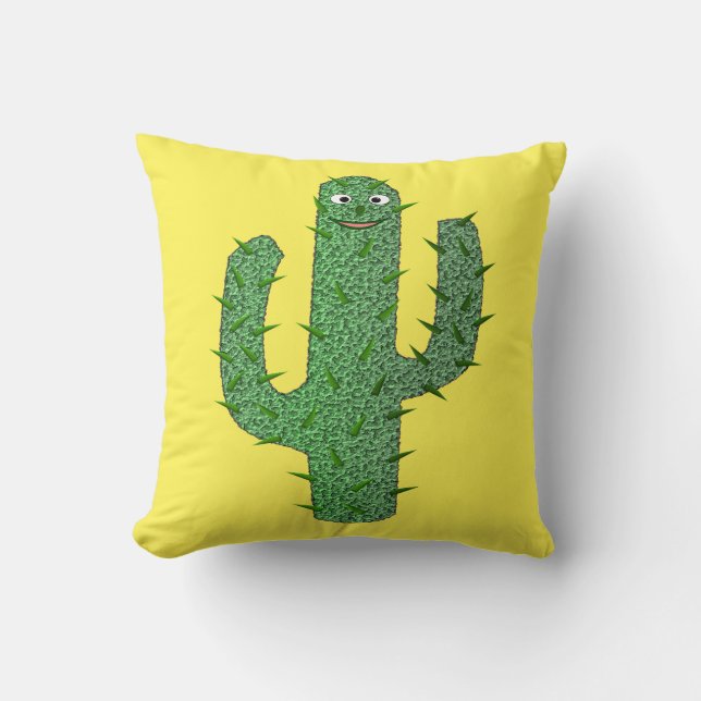 Almofada Dia dos Mortos Felizes Cactus de Dois Lados (Frente)