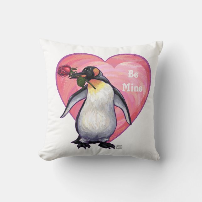 Almofada Dia dos Namorados do Pinguim (Frente)