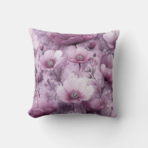 Almofada Dia dos Namorados Floral Romântico Violeta Roxo