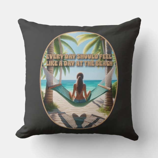 Almofada Dia na praia (Frente)