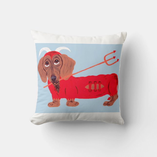 Almofada Diabo Dachshund (Frente)