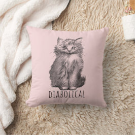 Almofada Diabolical Cute Fluffy Kitten Light Pink