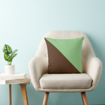 Diagonal de duas cores em sage e marrom rico