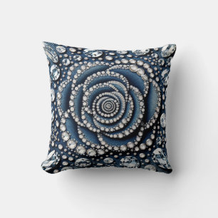 Almofada Diamante Rosa e Brilho Denim Jóias