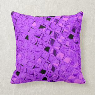 Almofada Diamante roxo Amethyst metálico brilhante da uva