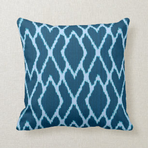 Almofada Diamantes Ikat - Sombras de azul denim