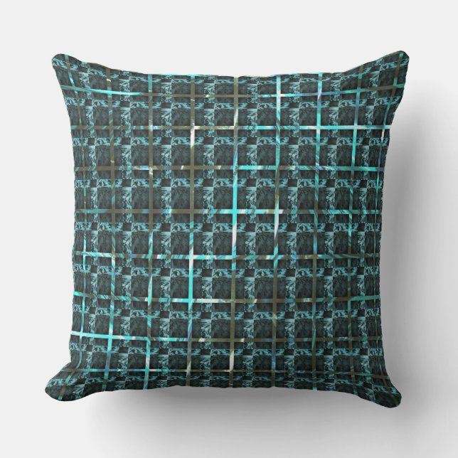 Almofada Diferentes xadrez, quadrados ou imagem sob grade? (Frente)