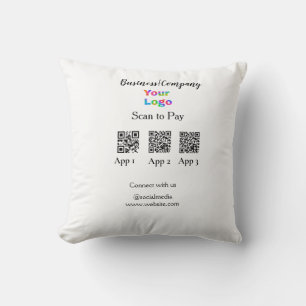 Almofada Digitalizar para pagar o logotipo de empresa Q R c