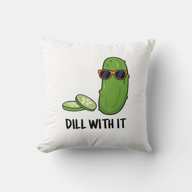 Almofada Dill Com Ele Engraçado Pickle Pun (Frente)