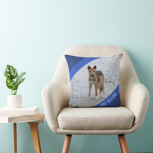 Almofada Dingo Austrália Cachorro Selvagem Personalizado Bl (Cadeira)