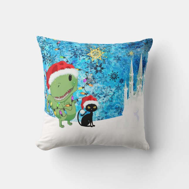 Almofada Dino Christmas (Frente)