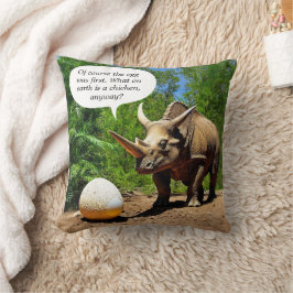 Almofada Dino Egg Triceratops Animal Humor Funny Dinosaur