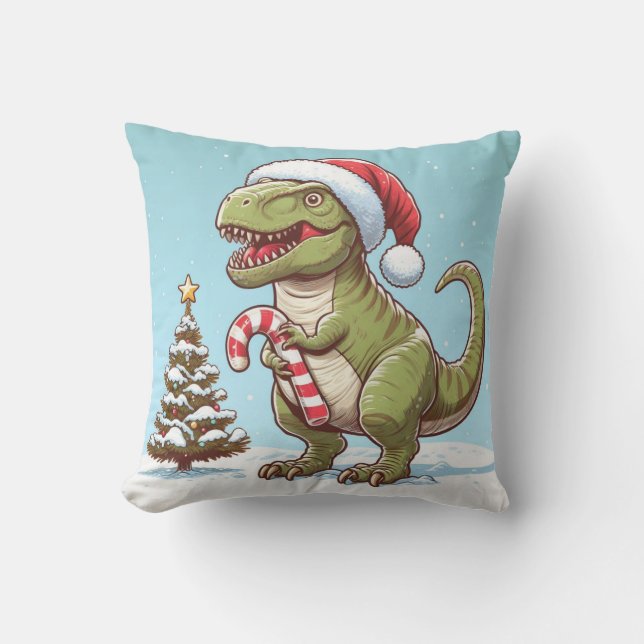 Almofada Dinossauro candi doce de Natal (Frente)