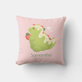 Almofada Dinossauro de Matcha de Morango