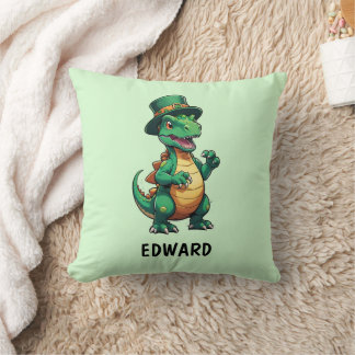 Almofada Dinossauro Dia de São Patrício verde