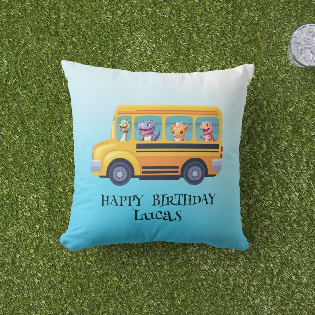 Almofada Dinossauro Engraçado De Volta Ao Aniversário Do Ôn (Grama)