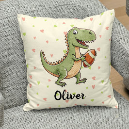 Almofada Dinossauro Jogador de Futebol Fofo Personalizado