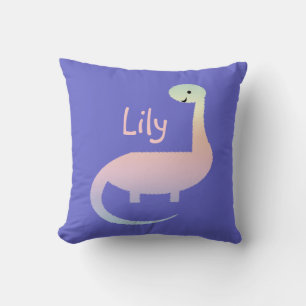 Almofada Dinossauro Pastel Fofo para Meninas Travesseiro Pe