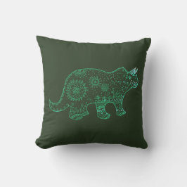 Almofada Dinossauro, Tricerátops desenhando Cushion