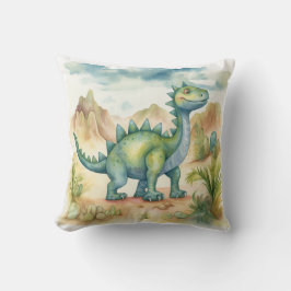 Almofada Dinossauros aquarelas para um quarto infantil