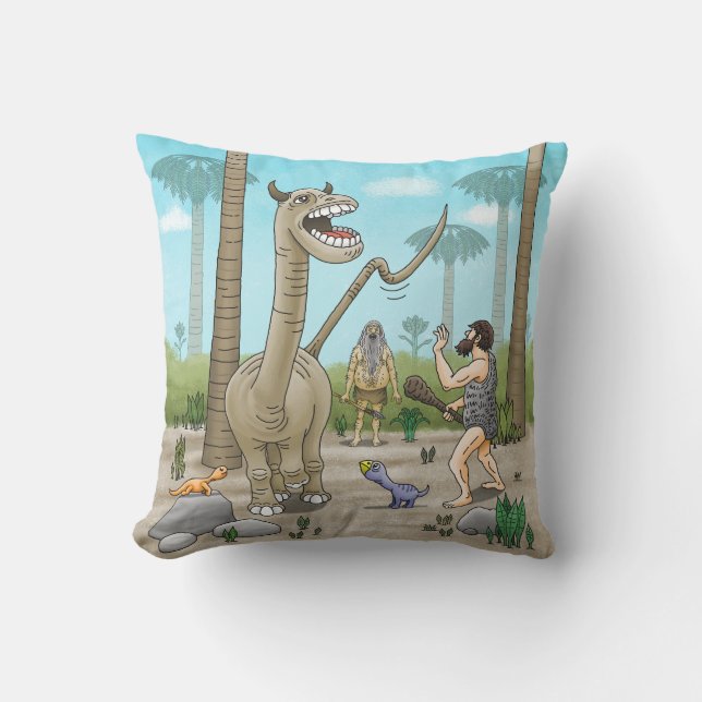Almofada Dinossauros atendem à idade da pedra (Frente)