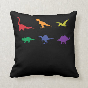 Almofada Dinossauros Coloridos T-rex Espinossauro Stegossau