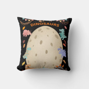 Almofada Dinossauros de Aquarela Adoráveis com Ovo Dino Gra