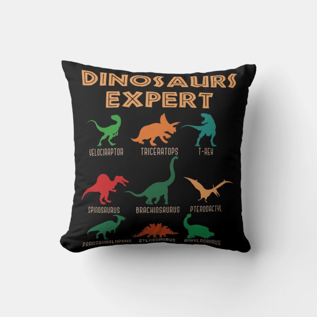 Almofada Dinossauros Especialistas Meninas Dino T-rex Espin (Frente)