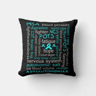 Almofada Disautonomia Atenção T-shirt Teal Ribbon Gift18