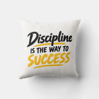 Almofada Disciplina É o Caminho do Sucesso Citação Inspirad