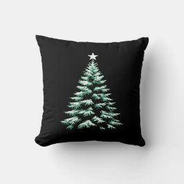 Almofada Distressed Christmas Tree Green Peppermint Stripes
