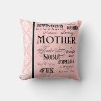 Ditos de Texto da Mãe na Nuvem Moderna - Preto Ros