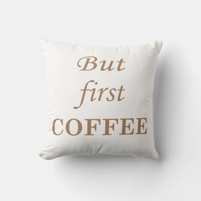 Almofada Ditos engraçados sobre café (Frente)