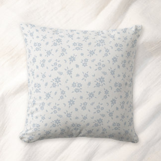 Almofada Ditsy Floral Pattern Coastal Cottage Blue White