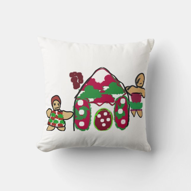 Almofada Divergência de arte de casinha (Frente)