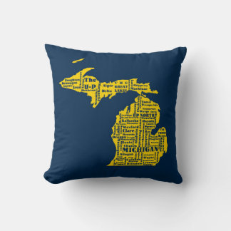 Almofada Diversão Amarelo e Marinho do Estado Azul das cida