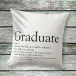 Almofada Diversão moderna em preto e branco de definição de<br><div class="desc">Personalize seu formando para criar um presente exclusivo. Uma maneira perfeita de mostrar a eles o quão maravilhosos eles são todos os dias. Projetado por Thisnotme©</div>