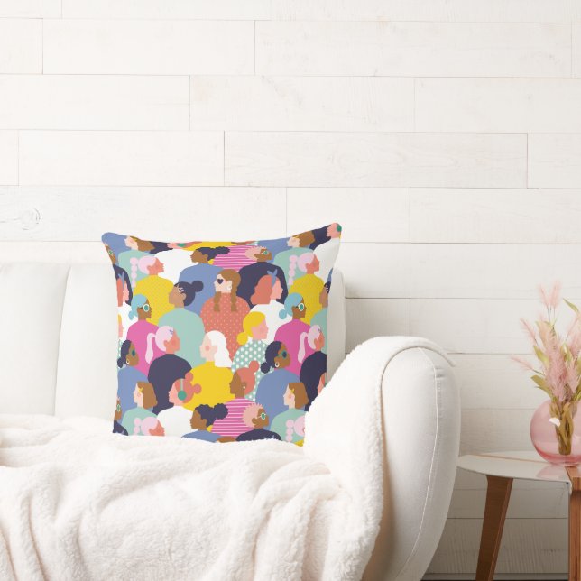 Almofada Diversidade de mulheres - mulheres de várias raças (Sofá)