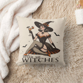 Almofada Divertido Bebida Vintage Bruxas Halloween
