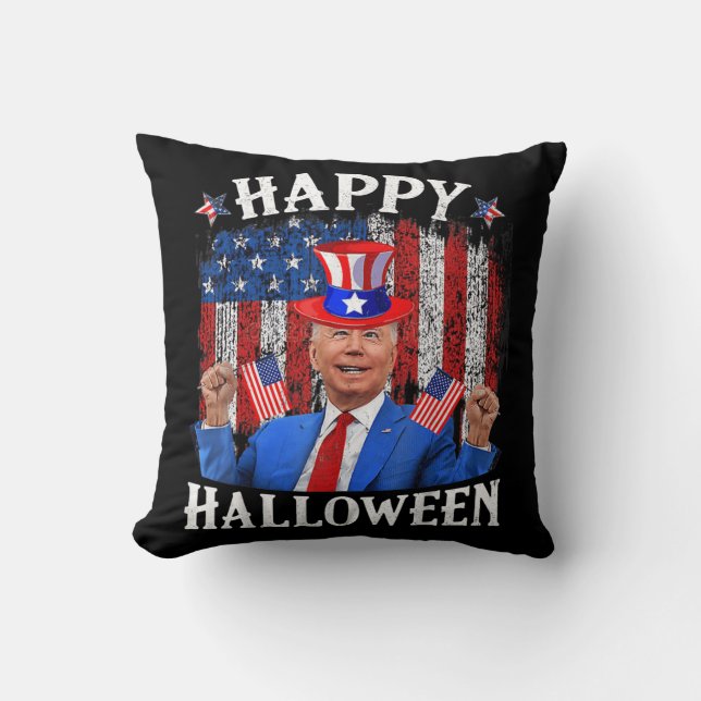 Almofada Divertido Joe Biden Feliz Halloween Para O Quarto  (Frente)