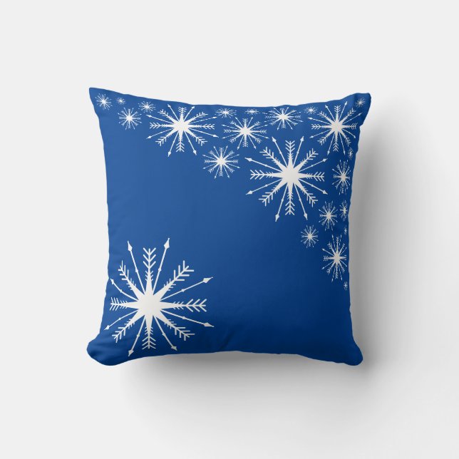 Almofada Divertimento de inverno com flocos de neve (Frente)