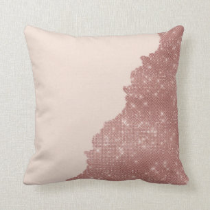 Almofada Dividir Cor-de-rosa brilhante com brilho Dourado R