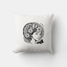 Almofada Divina Feminina Mandala Art Floral Crystal Deusa