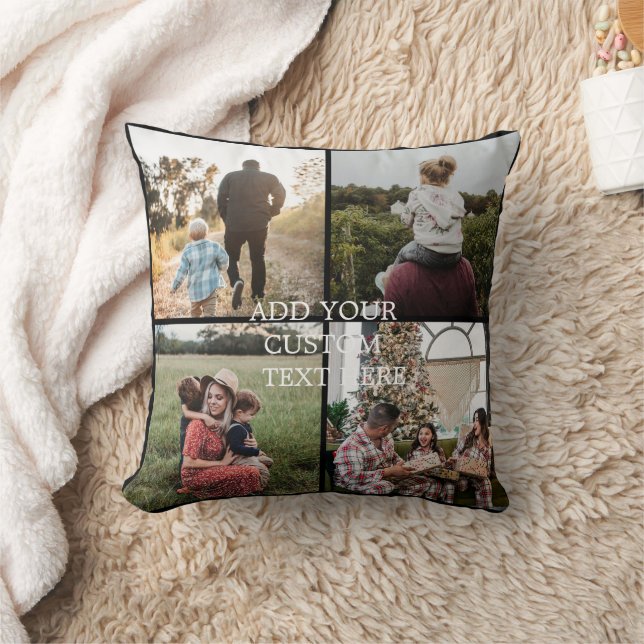 Almofada DIY YOUR | FAMILY Two Sided Family 4 Pictures  (Cobertor)