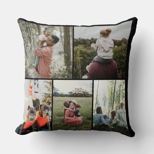 Almofada DIY YOUR | FAMILY Two Sided Family 5 Pictures  (Frente)