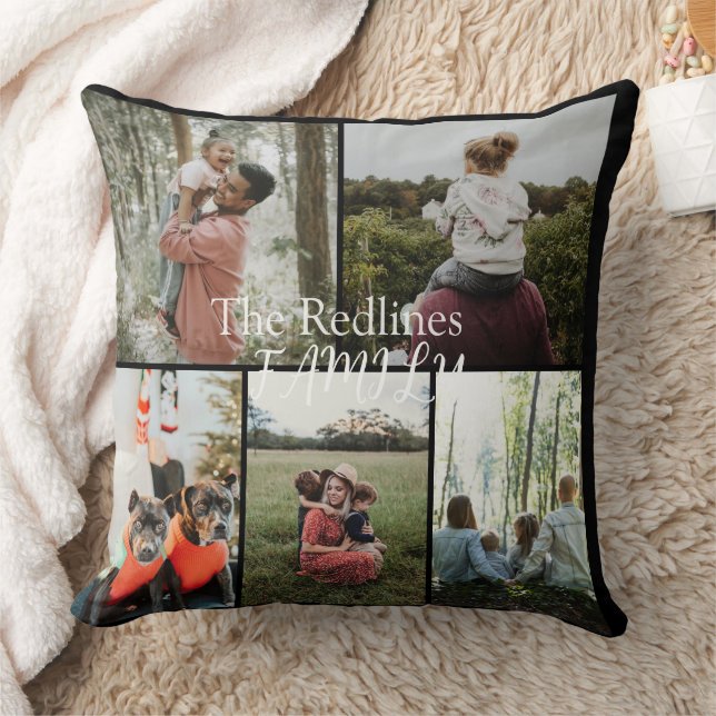 Almofada DIY YOUR | FAMILY Two Sided Family 5 Pictures  (Cobertor)